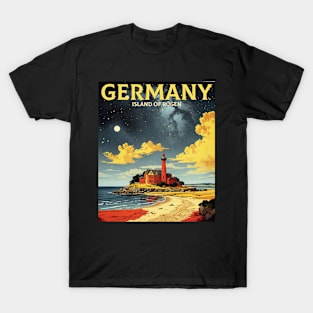 Island of Rugen Germany Starry Night Tourism Vintage Retro T-Shirt